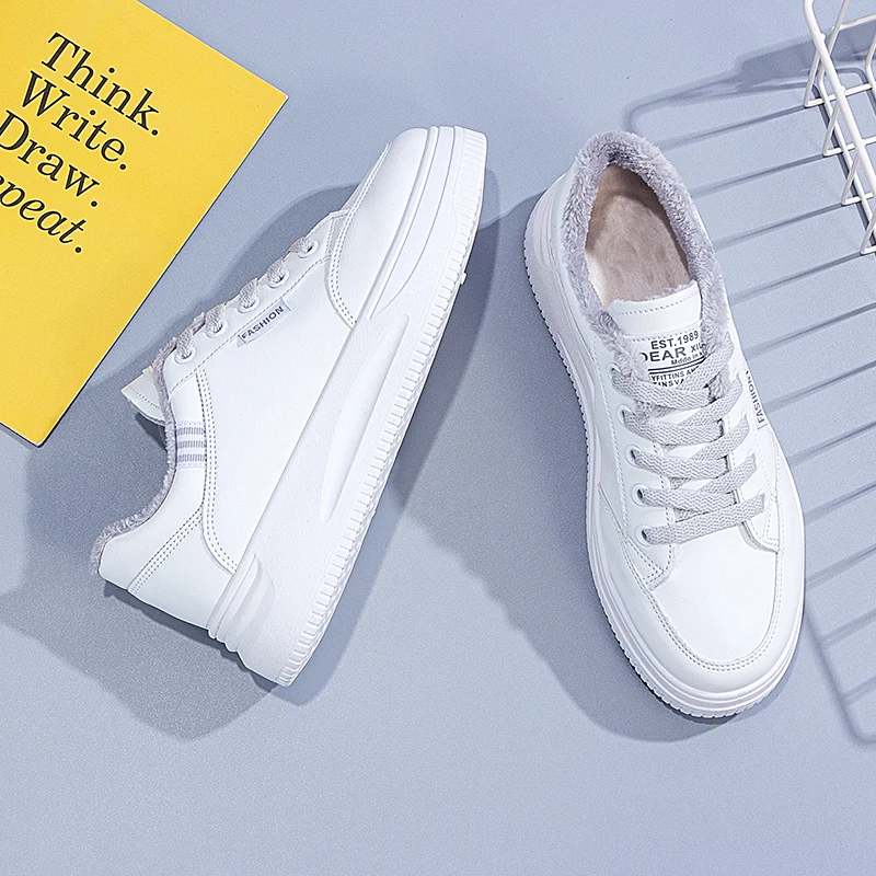 

Женские туфли на плоской подошве, высококачественные зимние износостойкие Нескользящие модные повседневные Бархатные хлопковые туфли на ...