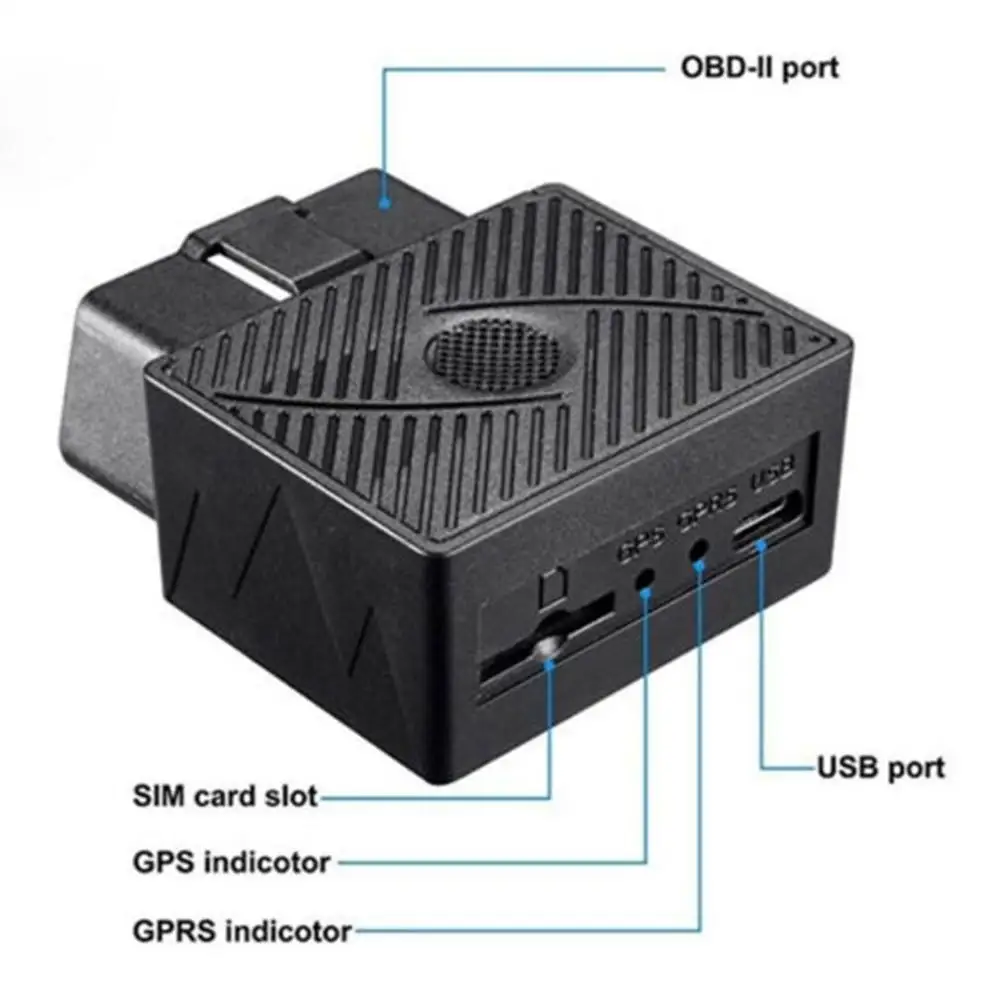 DC 9-с алюминиевой крышкой 50В Obd / Obd2 Gsm Автомобильный Gps трекер Gprs
