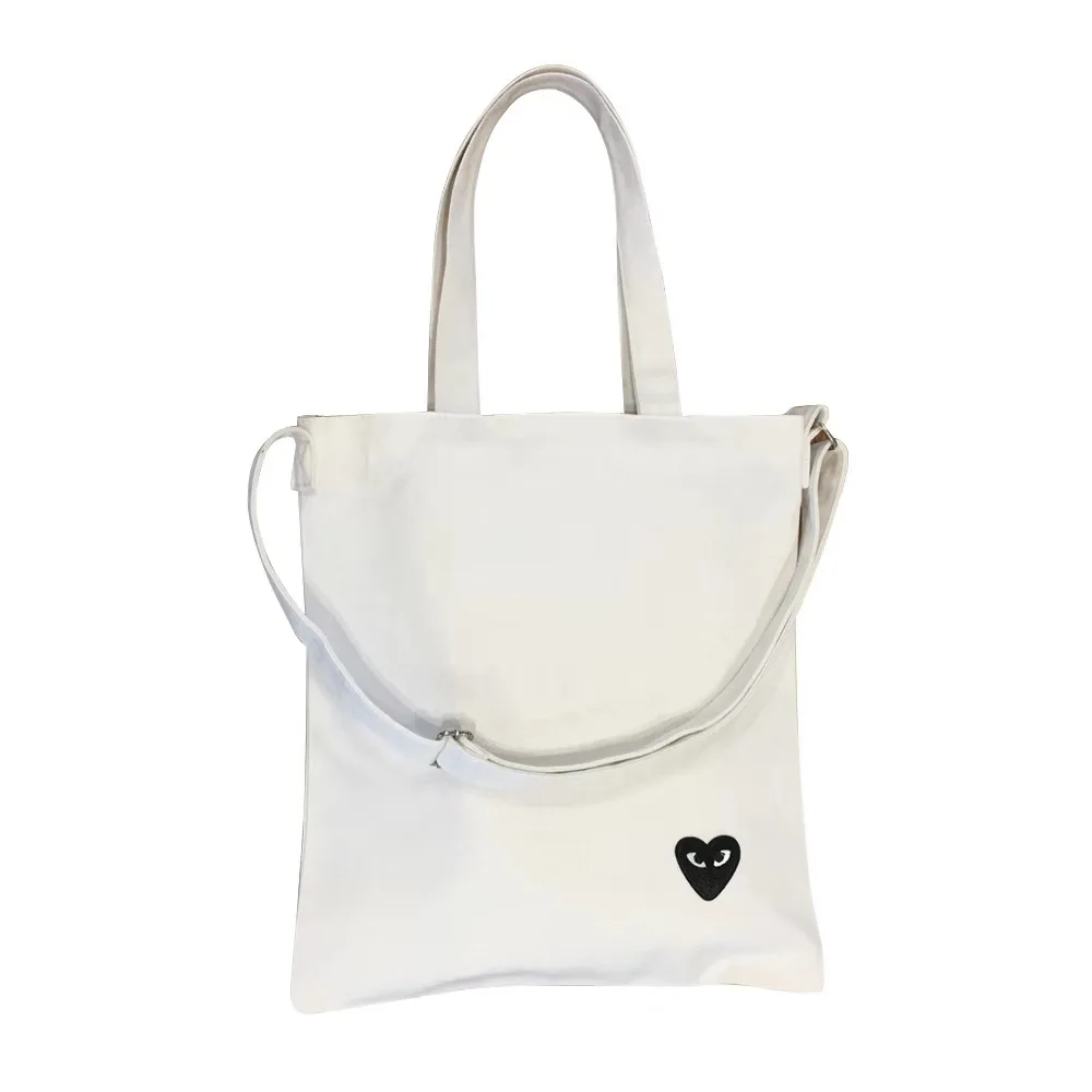 

Kawakubo printed one shoulder bag CDG canvas bag large capacity shopping bag environmental friendly hand bag