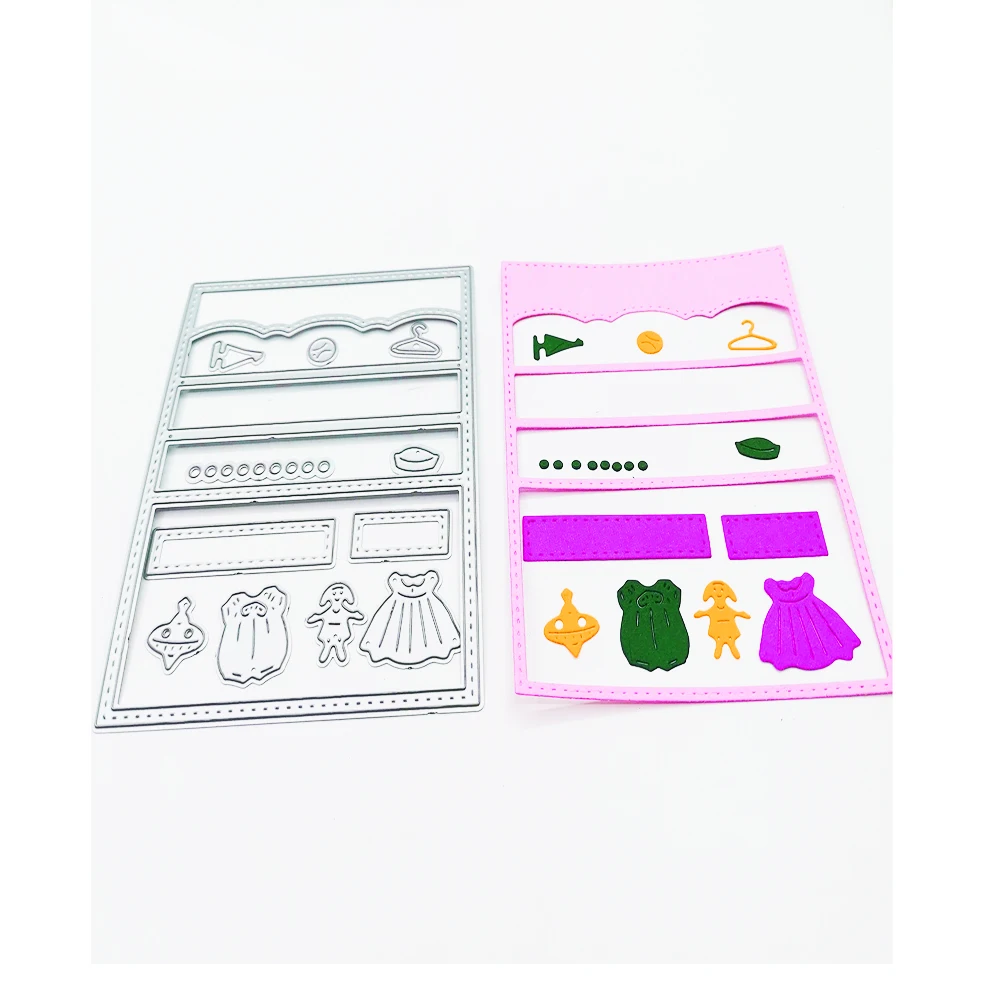 Красивый платяной шкаф для девушек металлическая рамка резки шаблоны