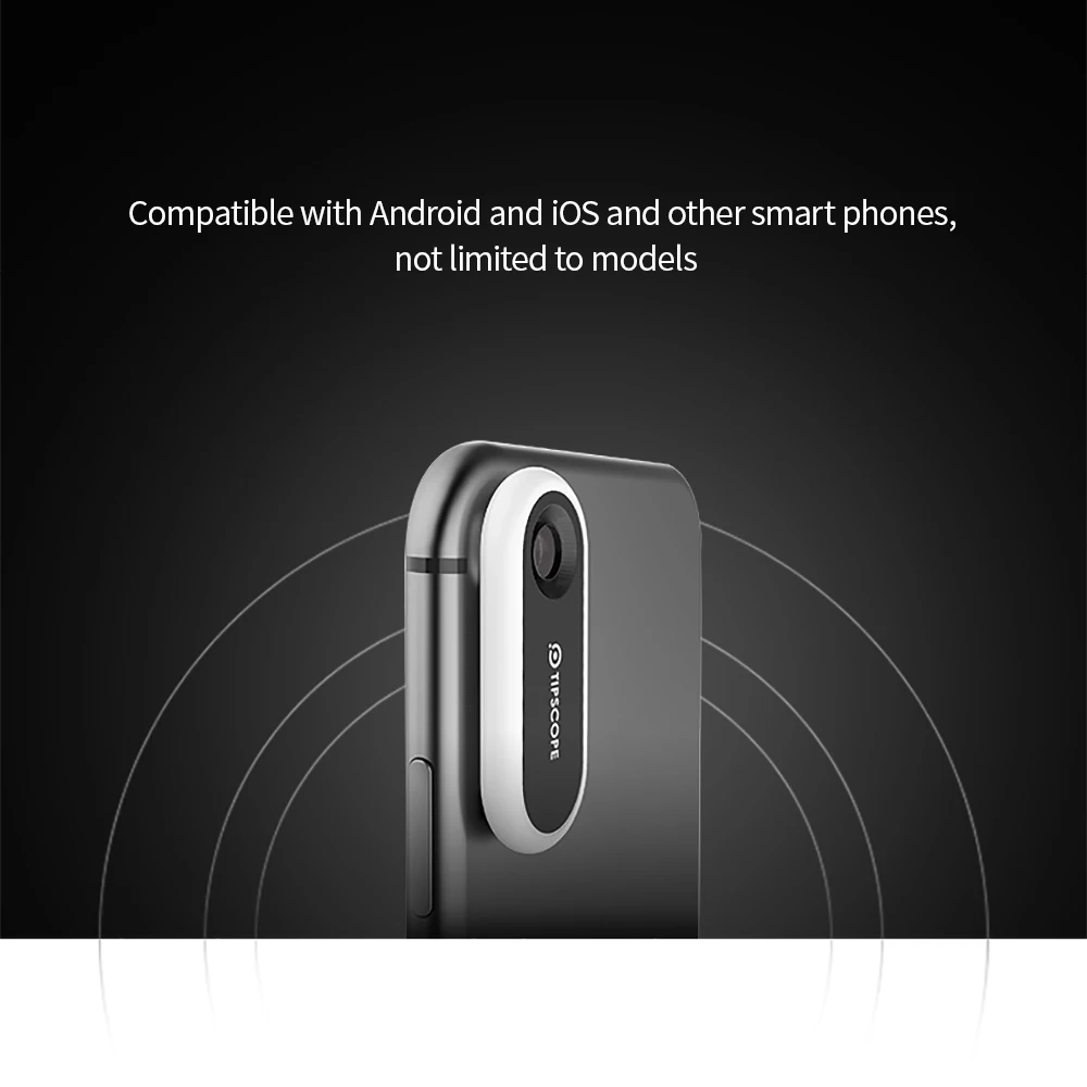 TIPSCOPE Портативный Лупа увеличивать объектив для Android iOS 20X-400X электронный камеры