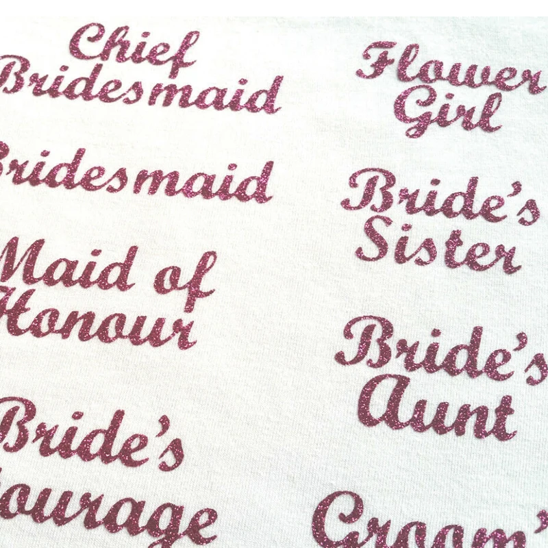 Свадебная роль переводная наклейка для подружки невесты утюгом на футболке