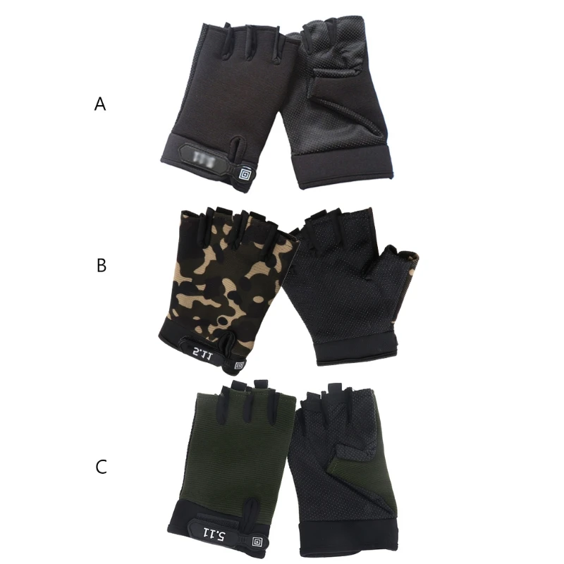 

Men Camouflage Gloves Outdoor Sport Cycling Half Finger Anti-Slip Shock-Absorbing Fitness Fingerless Mittens Dropshipping