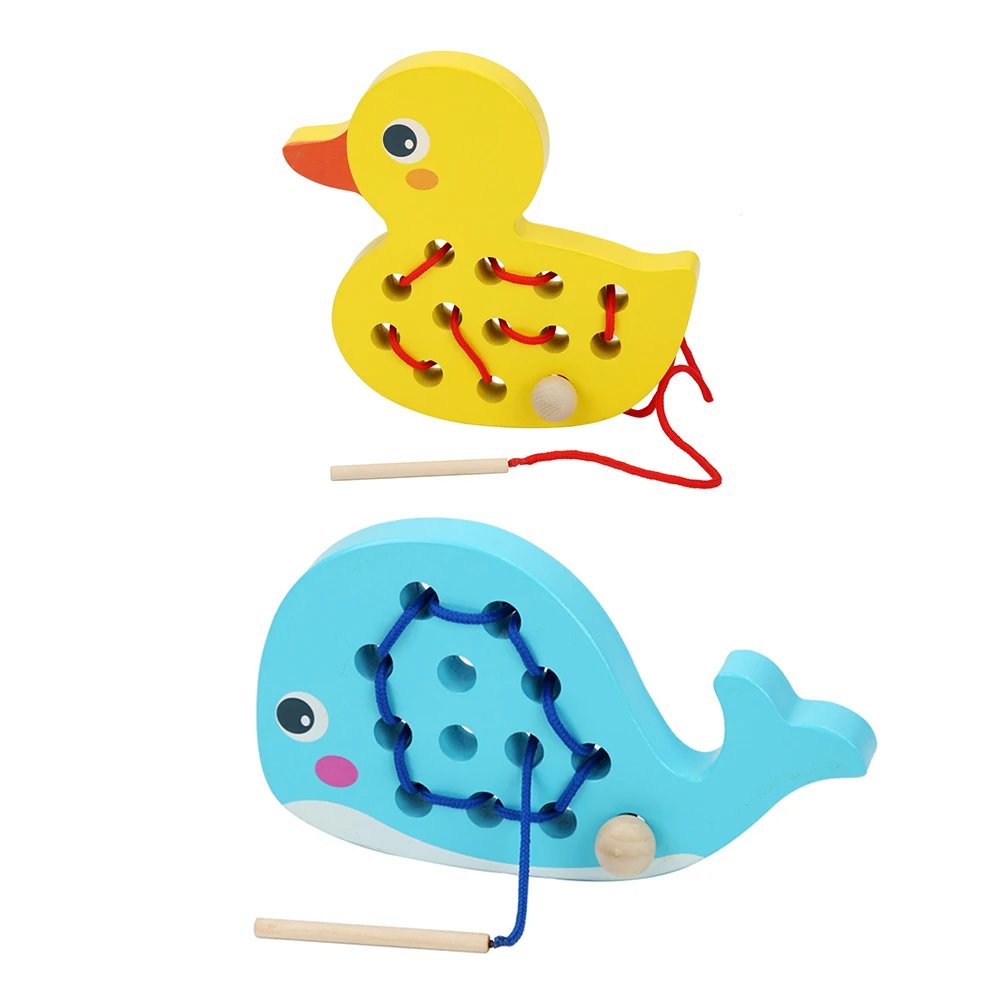 

Worm Eat Fruit Wooden Threading Toys For Kids 3D Puzzle Montessori Educational Wooden Toys Children Puzzle Game Montessori Toys