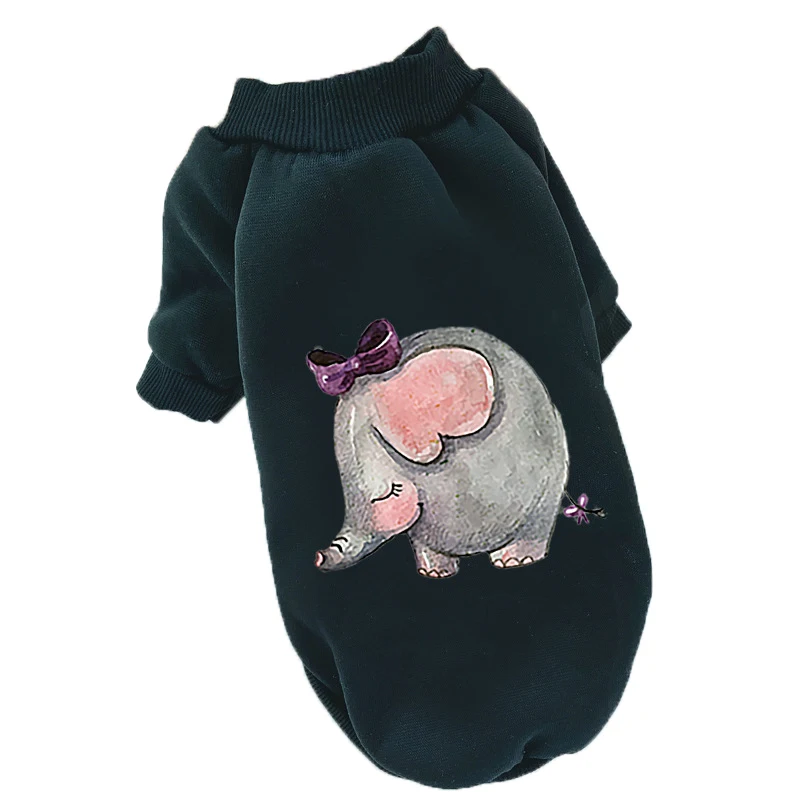 Рождественская Одежда для собак зимняя теплая толстовка маленьких с принтом