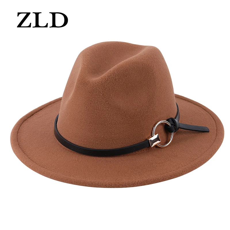 

Шляпа фетровая ZLD для мужчин и женщин, модные обручи, аксессуары, шляпы с плоским козырьком, Классическая джентльменская джазовая Кепка, эле...
