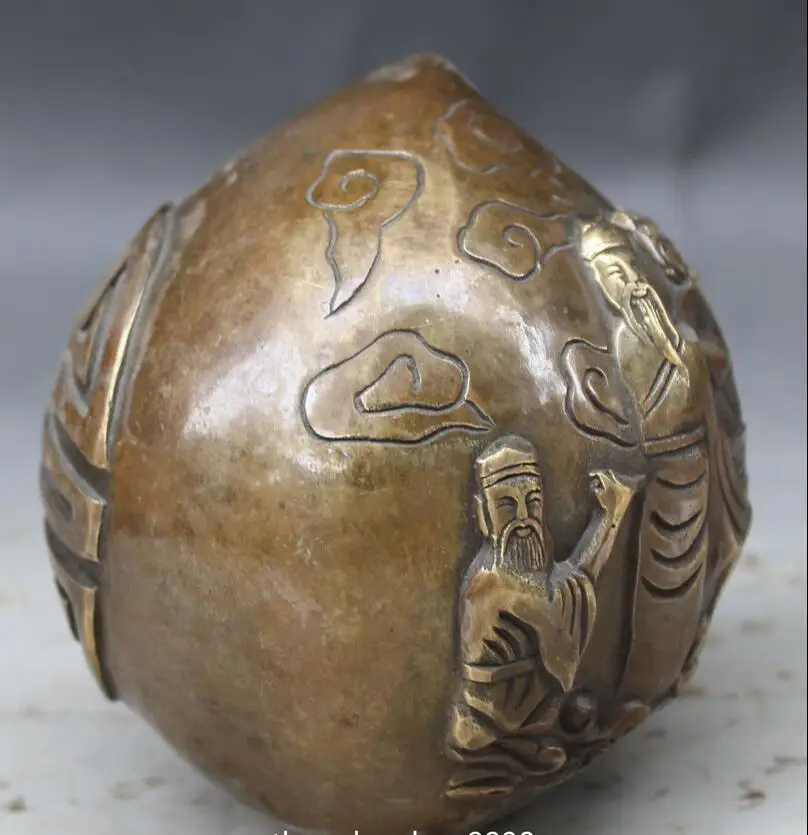 12 см китайская Бронзовая скульптура Миф 8 бессмертный Бог Длинная жизнь