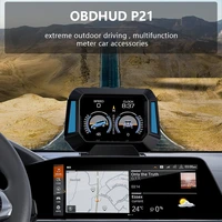p21 4x4 inclinometer gps hud head up display digital speedometer electronics auto windshield projector speed alarm car accessory
