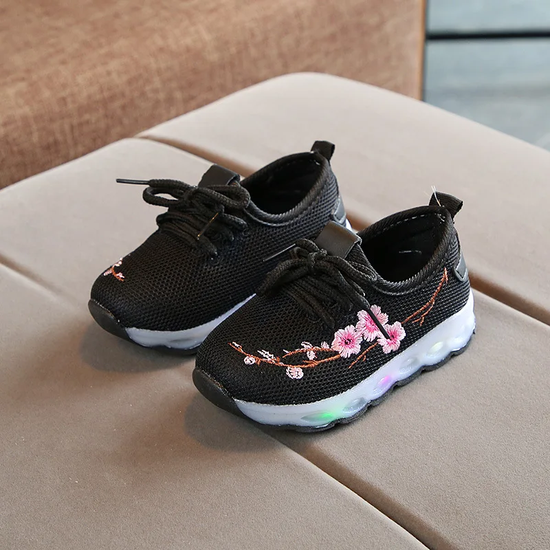 Детская обувь со светодиодной подсветкой ботинки для мальчиков и девочек осень