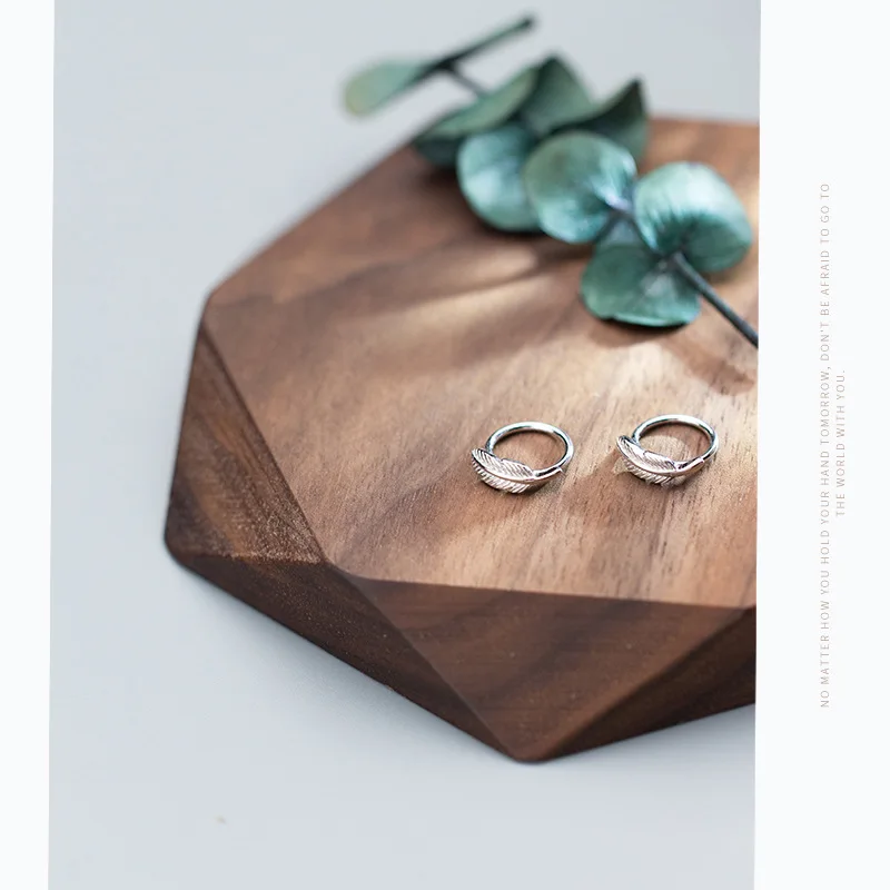 Женские Геометрические серьги кольца Trusta Клипсы из стерлингового серебра 925