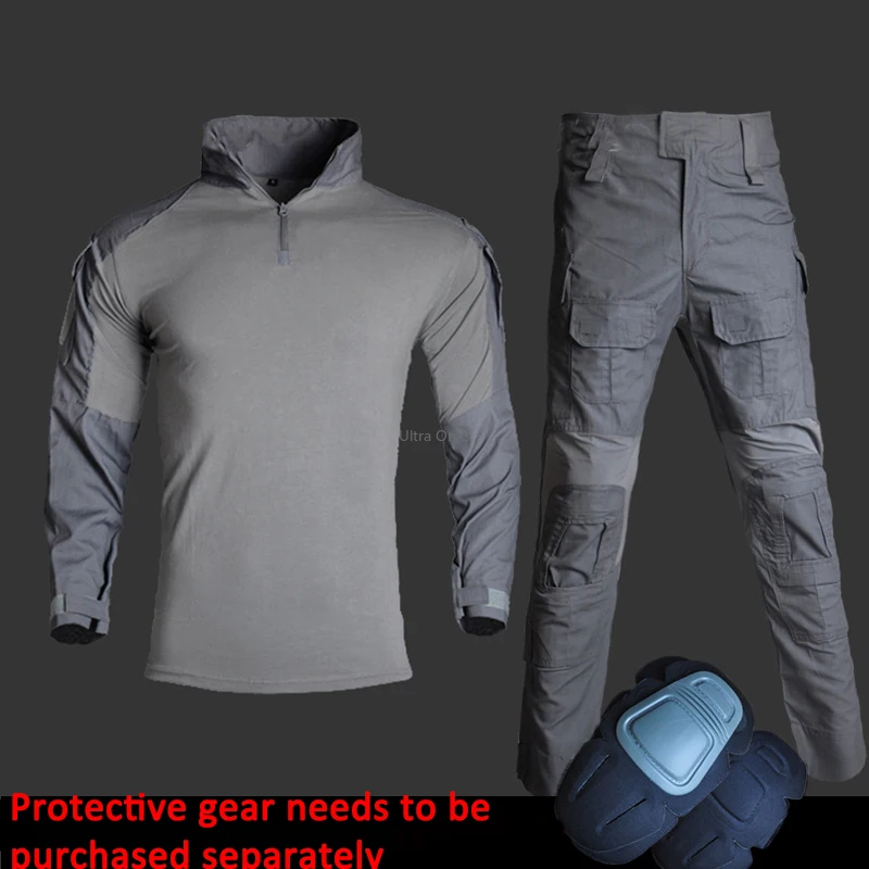 

Униформы Multicam Военная тактическая рубашка и брюки страйкбол Пейнтбол Охота Стрельба костюм набор боевой Cs армейская снайперская одежда дл...