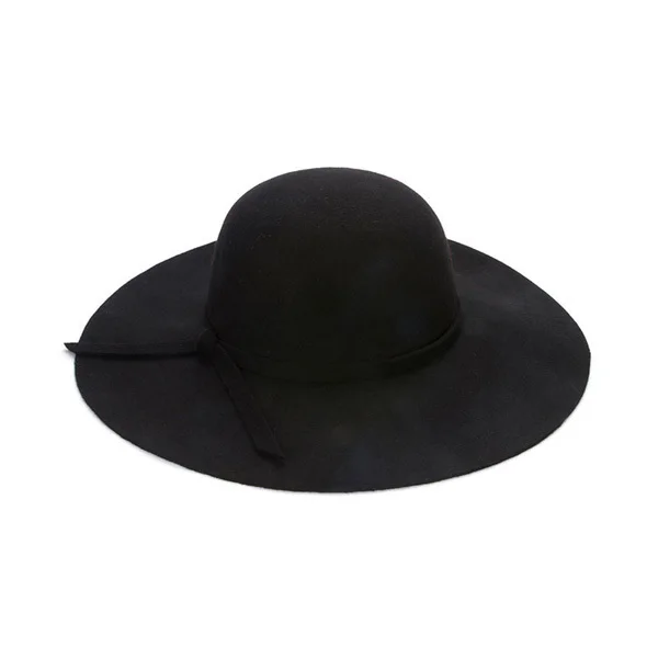 

Chapeau Hot Sale Casual Fedora Cap Wide Brimmed Dome Hats High Quality Wool Floppy Womens Black Cloche Hat