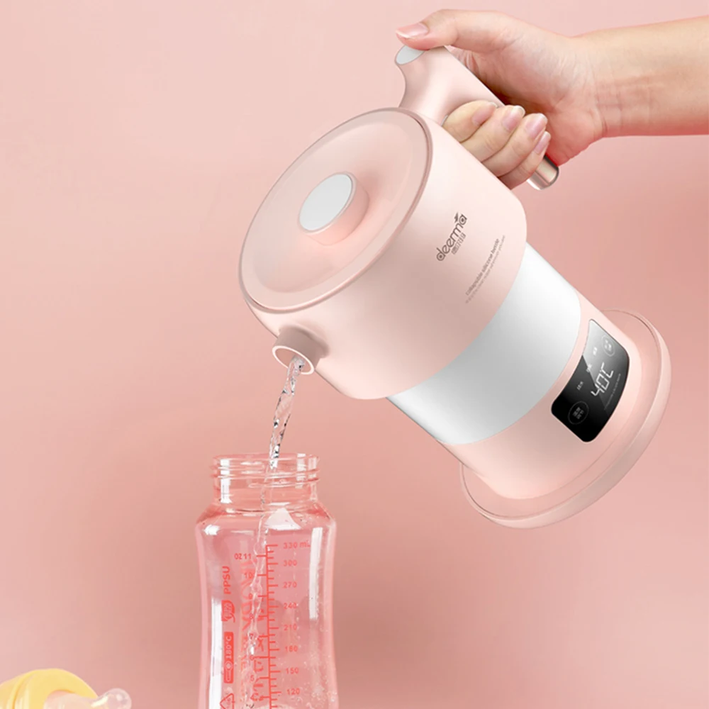 Deerma 0.6L Мини Складной электрический чайник из нержавеющей стали быстрое кипячение чайник с сенсорным экраном для кемпинга путешествия