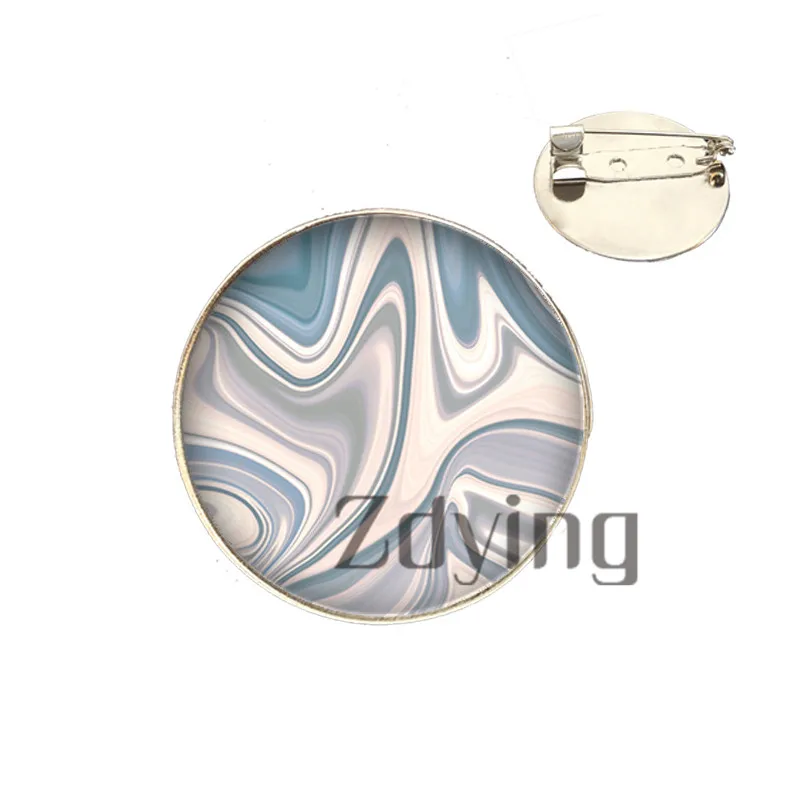 Zdying текстура мраморного камня брошь значок стекло кабошон с фото Броши из