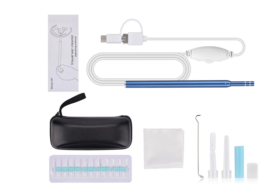 

Эндоскоп 2 в 1 для чистки ушей, USB, HD, 5,5 мм, с визуальной ложкой