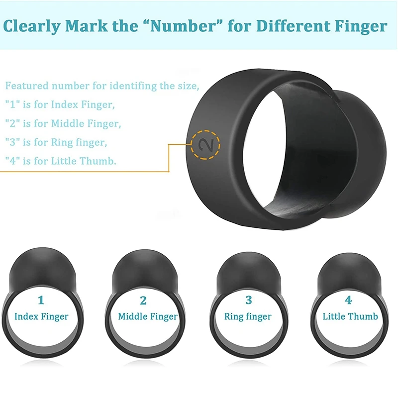 Набор стальных перчаток для барабана Силиконовая накладка пальцев держатели и