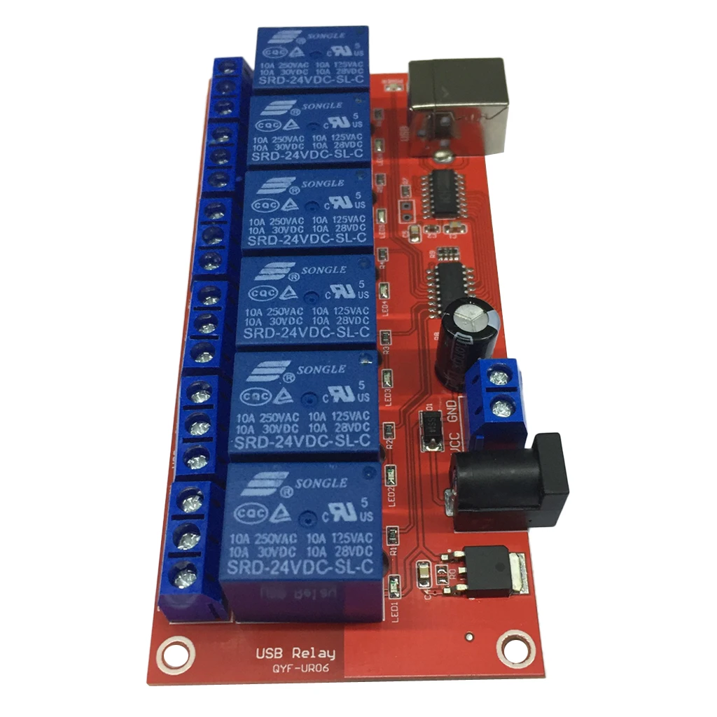 

Free Drive USB Relay Module 24V 1-2-4-8 Channel Relay Board