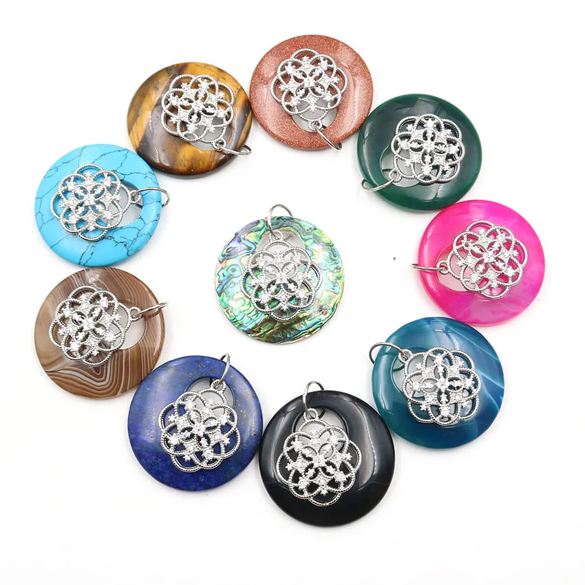 YJXP цветок розы мирная подвеска звено цепи ожерелья натуральный кристалл Quartzs