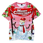 2021 Рождественская семейная одежда с принтом снеговика детская футболка мама и моя одежда для мамы дочки отца семейная Одинаковая одежда