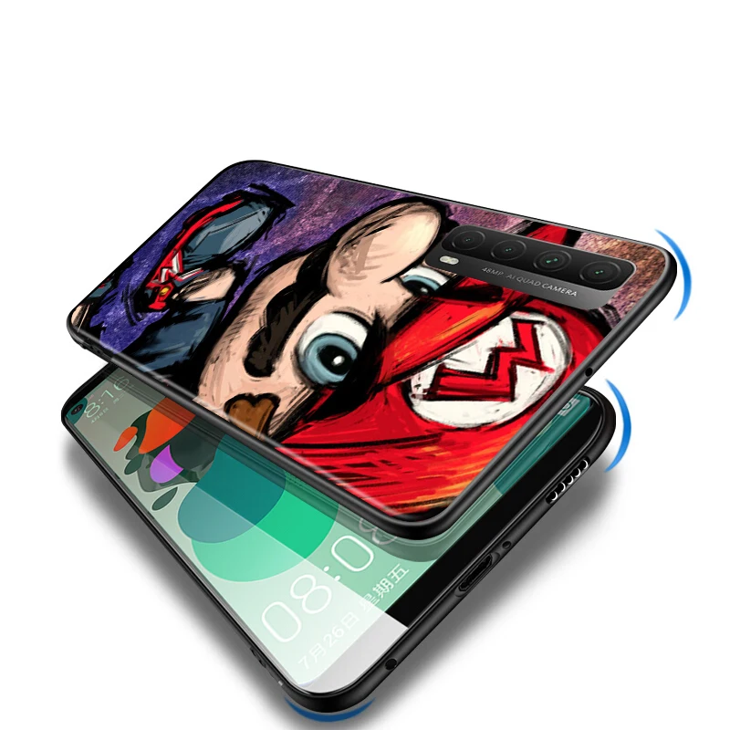 

Retro game Mario For Huawei Y9A Y9S Y9 Y8P Y8S Y7A Y7P Y7 Y6 Y6P Y6S Y5P Y5 Prime Pro 2019 2020 Black Soft Phone Case