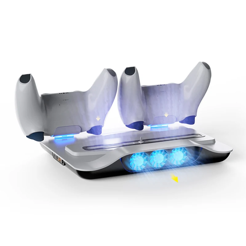 

For Playstation 5 Digital Edition/ Ultra HD Vertical Charging Stand With Dual Cooling fan Storage Base Holder for PS5 DE / UHD