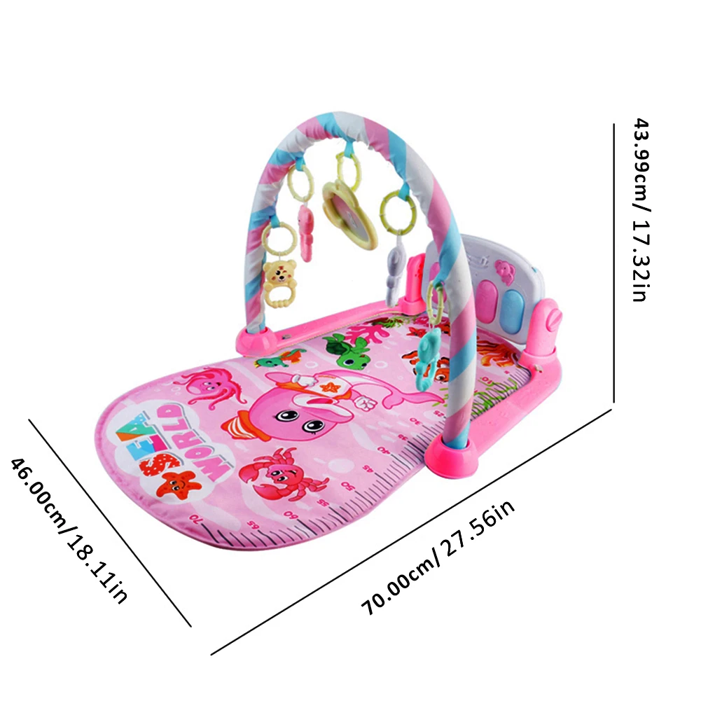 

Baby Pedal Piano Body Building Instrument - For Newborn Baby Music Game Blanket Toy Ringing Bell - Baby Fitness Game Pad