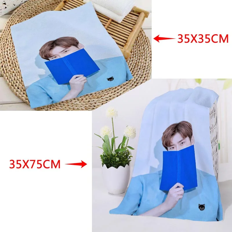 Пользовательские KPOP ли Чон сок напечатано квадратное полотенце s микрофибра