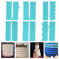 1pc hot pastry comb smoother scraper cake decorating icing durable design diy baking tool