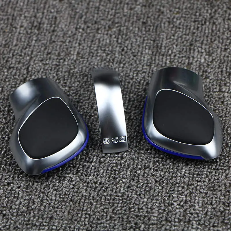 Blue 3Pcs Синяя модификация хромированная матовая ручка переключения передач DSG Крышка для VW Golf MK6 MK7 R GTI Passat B7 B8 CC R20 Jetta MK6 - Название цвета: Blue 3Pcs