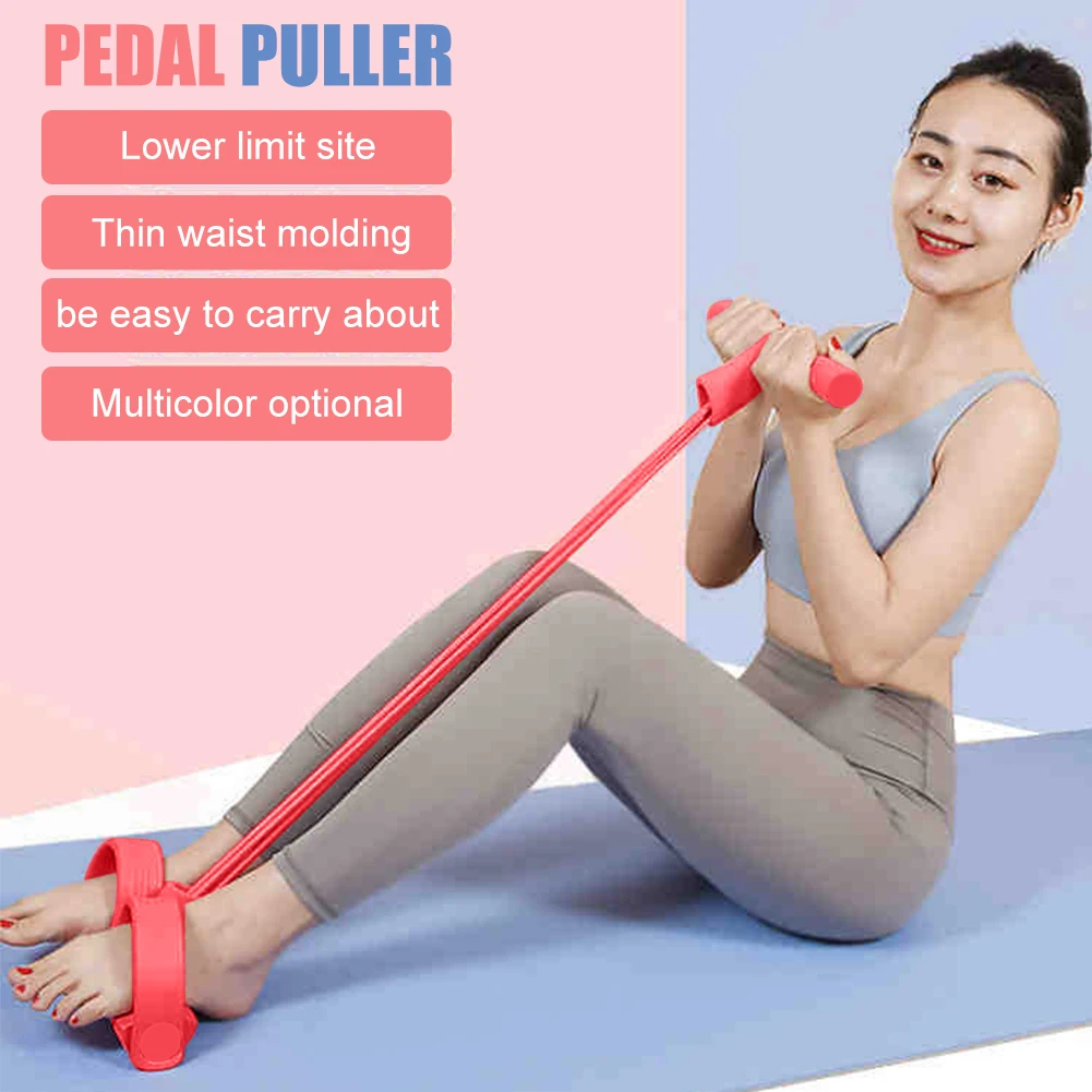 

Multifunction Leg Tummy Training Sit Up Spring Pedal Rally TPE Fitness Pull Rope Trainers Force Core Training Tool
