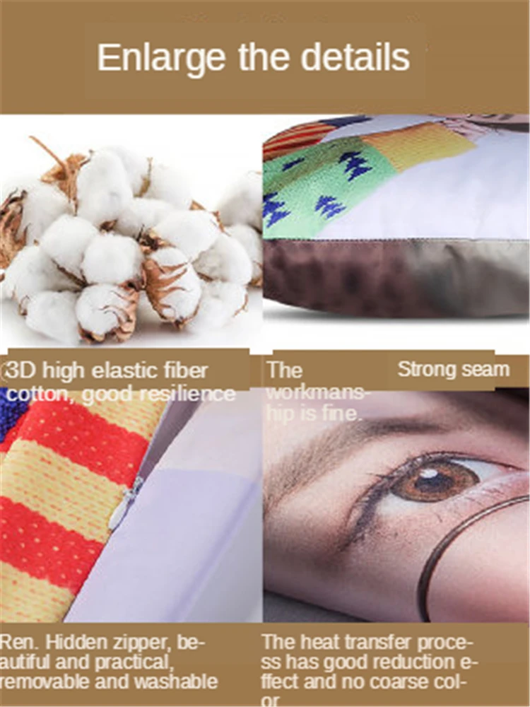 

B-LIFE Custom Design Photos Throw Pillow Cases Set Personalized Own Cushion Covers Square Decorative Pillow Covers Customized