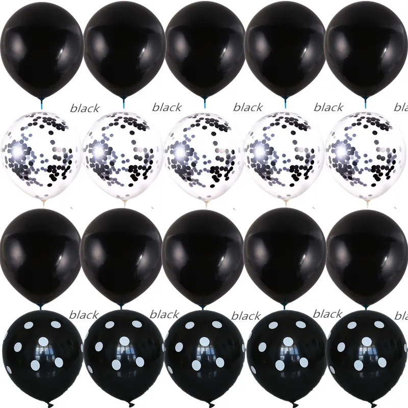 12 дюймовые латексные воздушные шары с металлическими пайетками вечерние