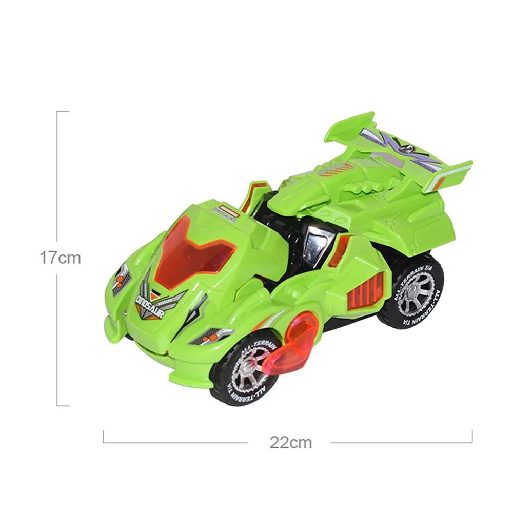 

3D Deformation Dinosaur Toy LED Car Dinosaur Deformation Car Toy Music Fun Boy Automatic Deformation Dinosaur Toy Gift