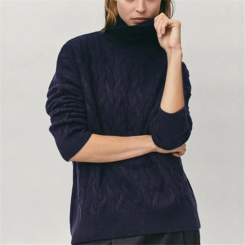 

Новинка Весна 2022, Женский кашемировый и шерстяной Повседневный свитер с высоким воротником