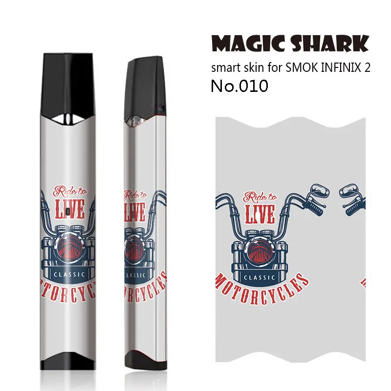 Magic Shark череп Лист Мотоцикл Тигр Волк чехол для вейпа Infinix II наклейка полная пленка