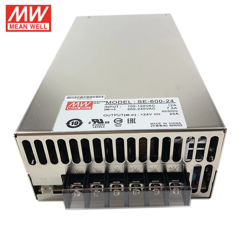 SE 600 24 MEAN WELL Вт в импульсный источник питания 110 В/220 В переменного тока постоянного