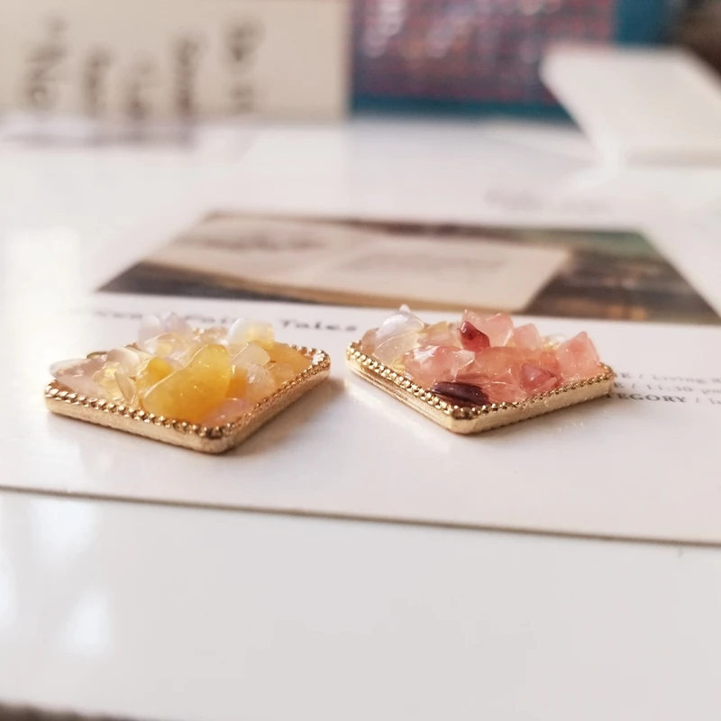 6 шт Япония и Южная Корея Популярные антикварные камни как квадратные