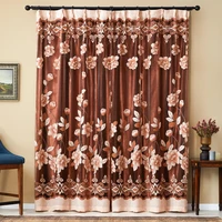 modern luxury embroidered sheer curtains for living room bedroom tulle curtains drapes window treatments coffee color