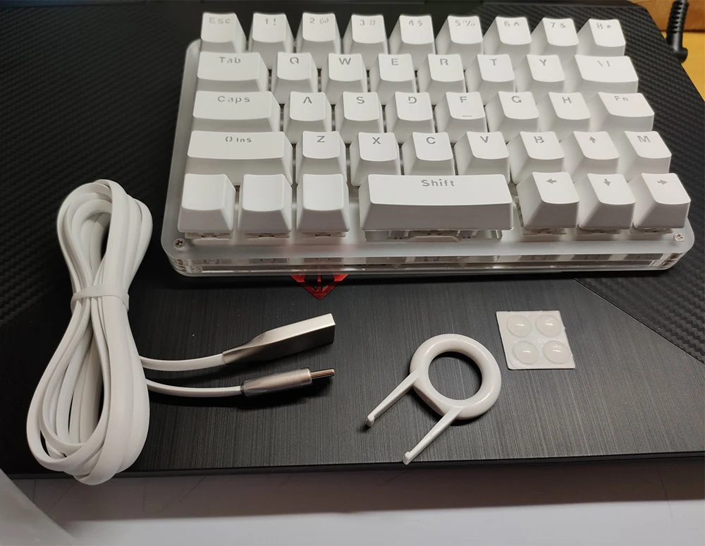 40 клавиш USB настраиваемая макро-программируемая RGB-клавиатура для офиса