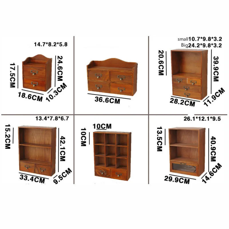 

Wooden Wall Storage Holder Small Ornaments Display Stand Lattice Locker Cabinet Living Room Bedroom Storage Rack Home Decoration