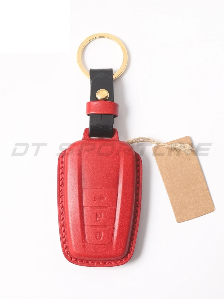 

Hand Stitched Vegetable Leather Car Key Case for toyo-ta pra-do camry Handmade Vintage Leather car key case for toyo-ta pra-do