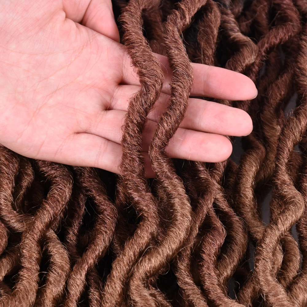 Богиня Nu Locs Мягкие Вьющиеся искусственные локоны в стиле косички для волос 18
