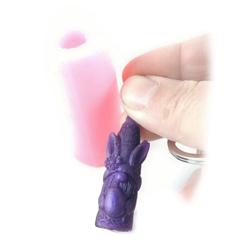 

Handmade 3D Gnome Keychain Resin Mold Lucky Dinosaur Gnome Decoration Pendant Silicone Resin Casting Mold Craft Tools