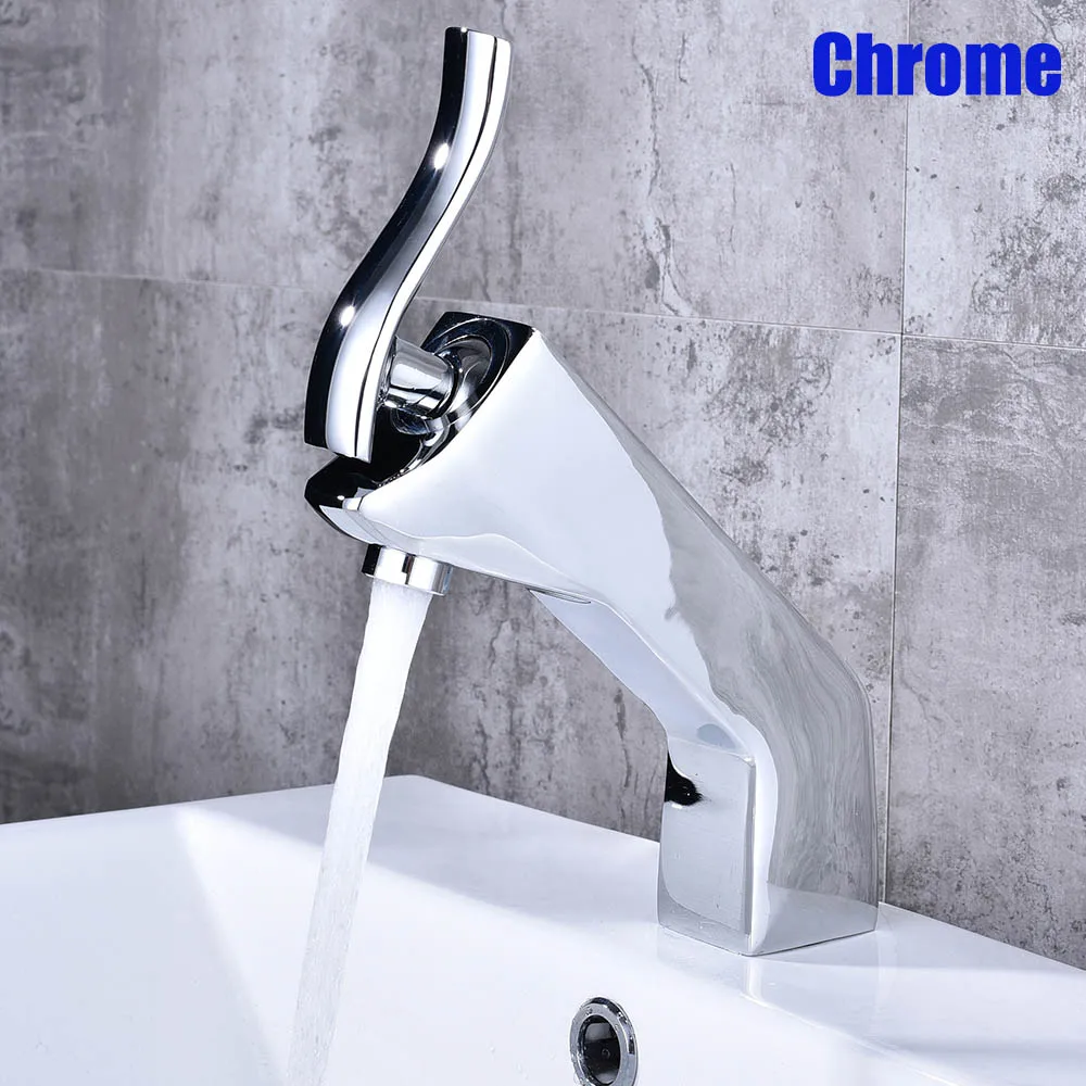 innovative 1 set home multi color basin faucets cold and hot water taps chrome black white red gold purple bathroom sink faucet free global shipping
