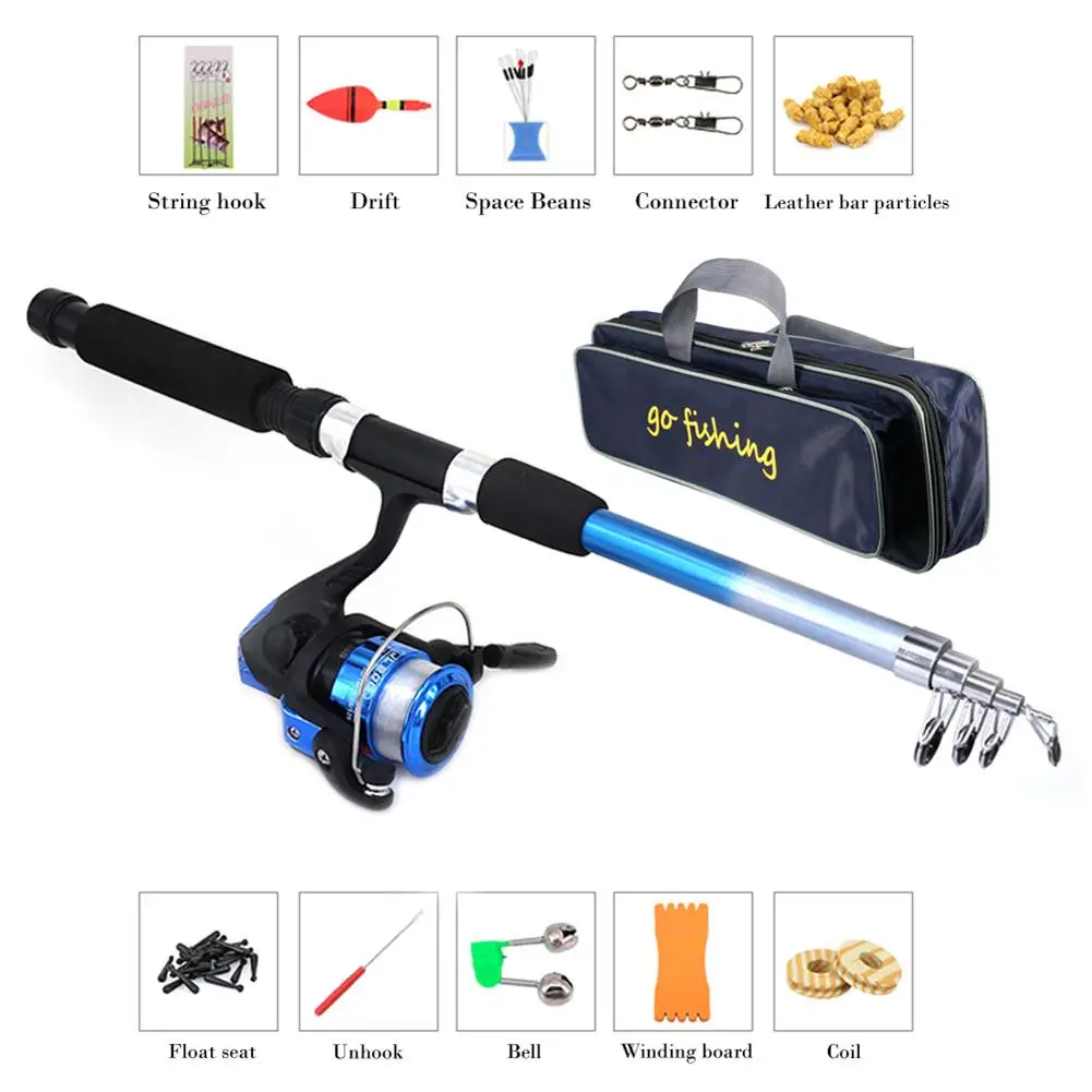 

Beginner Children's Fishing Rod Set Lightweight and Portable Retractable Fishing Rod Set with Comfortable Handle