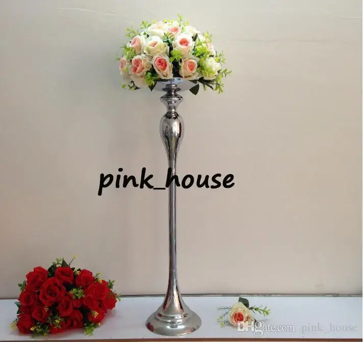 

new product elegant cheap flower ball holder wedding road lead wedding centerpiece metal stand high tall T stage decoration