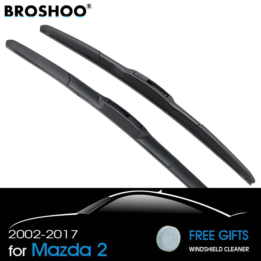 BROSHOO авто резиновые щетки стеклоочистителя для Mazda 2 Demio DY/2 DE/2 DJ модель года с 2002 по