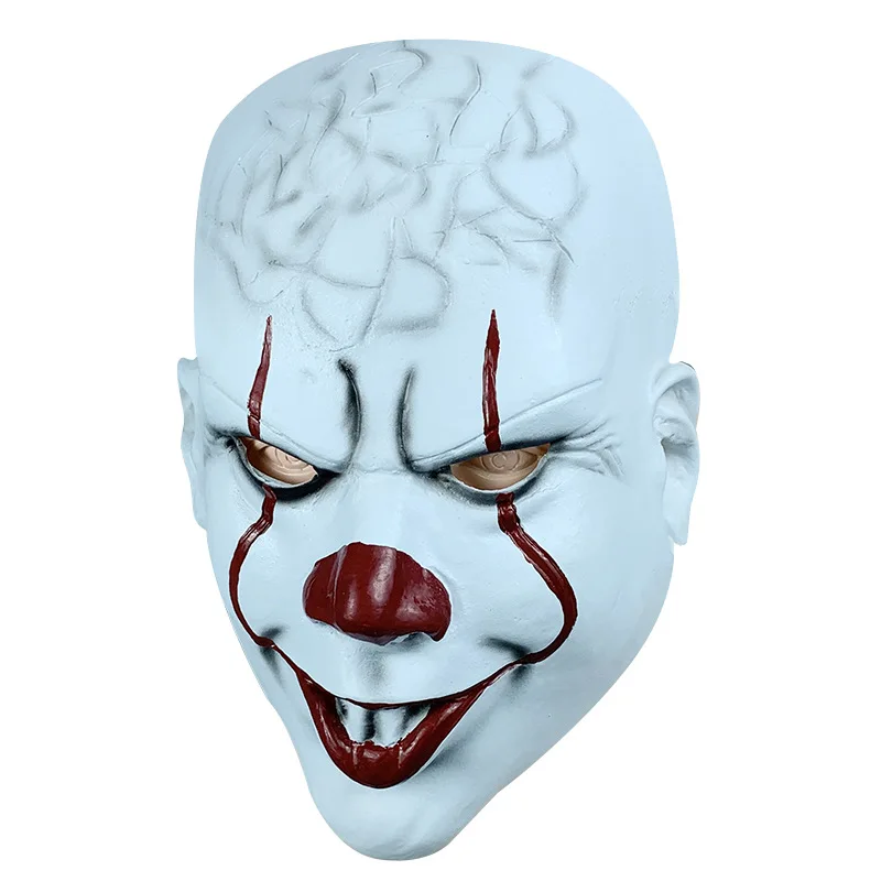 Movie Pennywise Joker Adult Children Clown Cosplay Suit Halloween Carnival Party Mask Stephen King's It Men Female Costume Prop images - 6