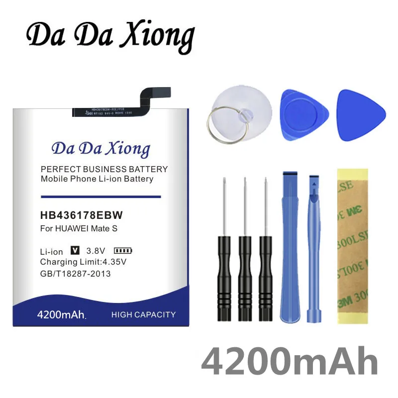 Аккумулятор Da Xiong 4200 мА/ч HB436178EBW для Huawei Mate S CRR CL00 UL00 чехол телефона|Аккумуляторы