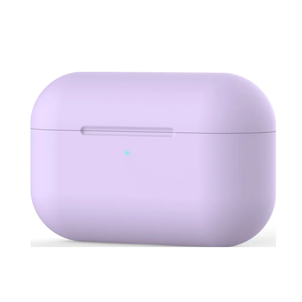 Purple Ultrathin Case for Airpods Pro Silicone Bluetooth Wireless Earphone Case for Air pods Pro Protective Case for Apple AirPods Pro - Цвет: Purple